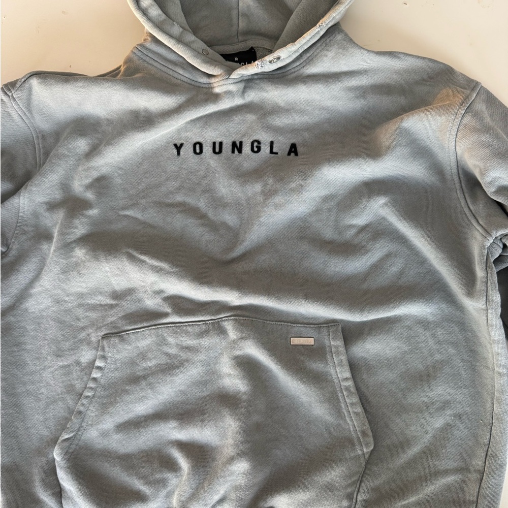 YoungLA Light Gray Men's Hoodie